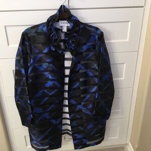 Striking Black/ Blue Joseph Ribkoff Evening Jacket